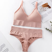 Load image into Gallery viewer, Wireless bralette underwear set
