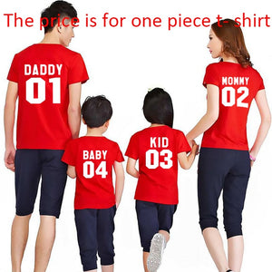 T-shirt DADDY MOMMY KID BABY