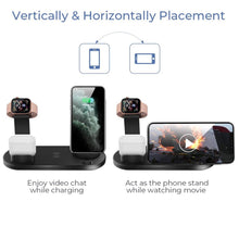 Load image into Gallery viewer, 4 in 1 Wireless Charging Stand Apple Watch iPhone
