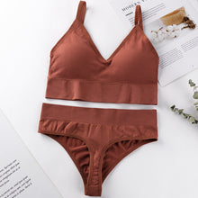 Load image into Gallery viewer, Wireless bralette underwear set
