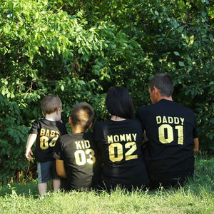 T-shirt DADDY MOMMY KID BABY