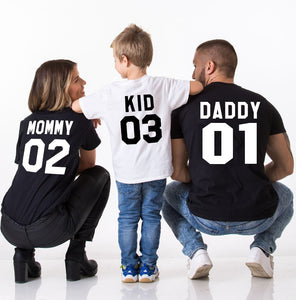 T-shirt DADDY MOMMY KID BABY