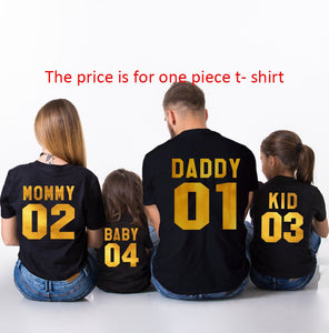 T-shirt DADDY MOMMY KID BABY
