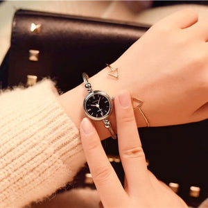 Women's steel bracelet watch