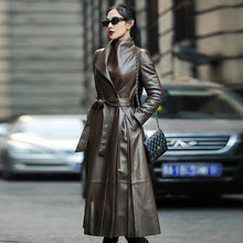 Load image into Gallery viewer, Feminine leather coat
