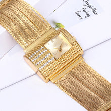 Load image into Gallery viewer, Creativity 2022 Fashion Luxury Ladies Wrist Watches Top Brand Gold Steel Strap Waterproof Women&#39;s Bracelet Watch Zegarek Damski
