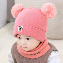 Load image into Gallery viewer, Winter baby scarf hat
