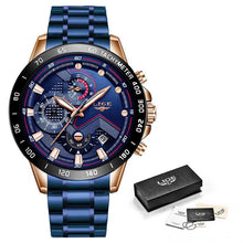 Load image into Gallery viewer, LIGE 2022 new fashion men watch
