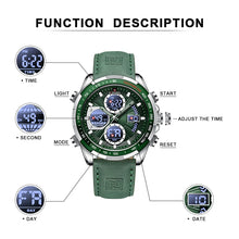 Load image into Gallery viewer, Chronograph sports wristwatch alarm clock
