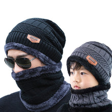 Load image into Gallery viewer, Parent Child Winter Hat Scarf
