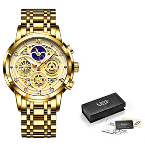 LIGE New Women's Gold Watch